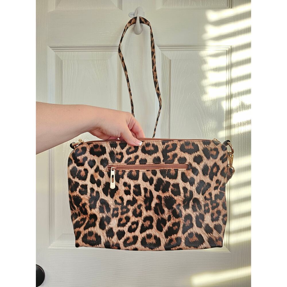 NEW 2 Piece Cheetah Print Purse & Crossbody Set - Picture 10 of 10